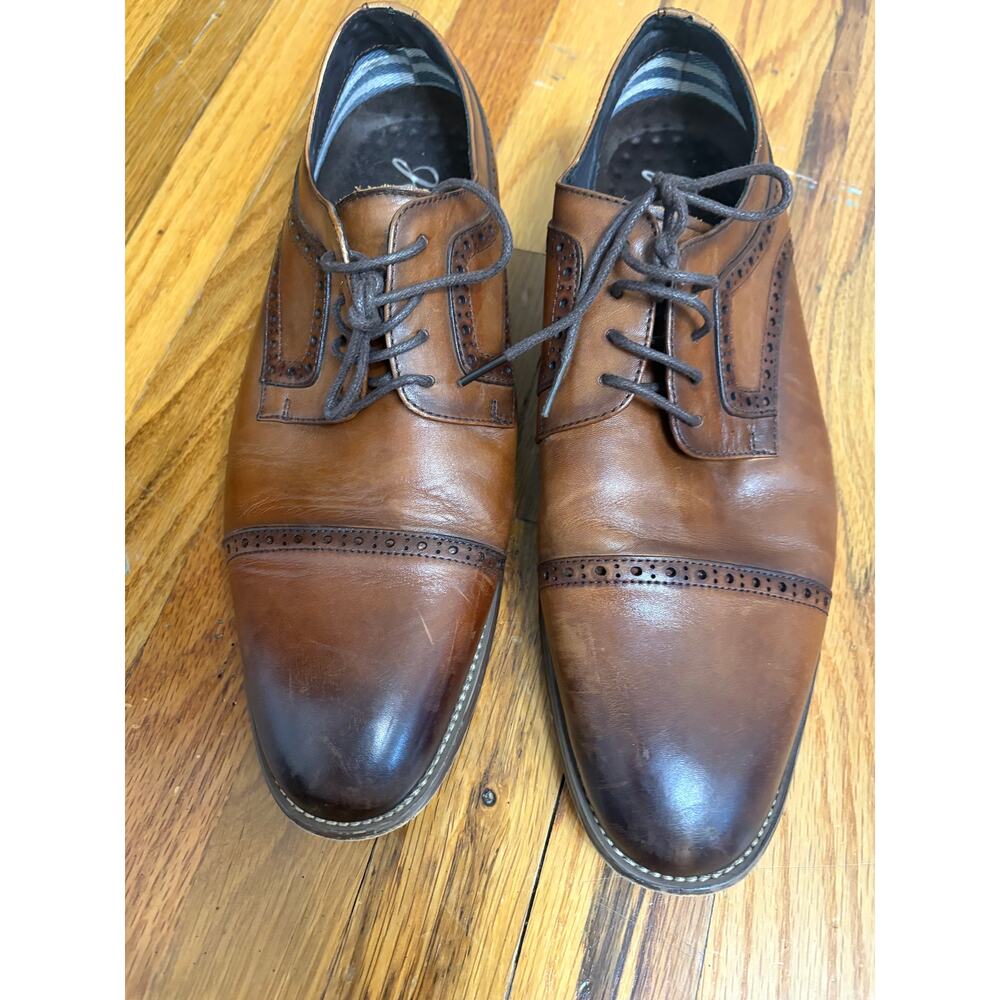 Jousen Mens Dress Shoes Leather Oxford Wingtip Dress Shoes for Men